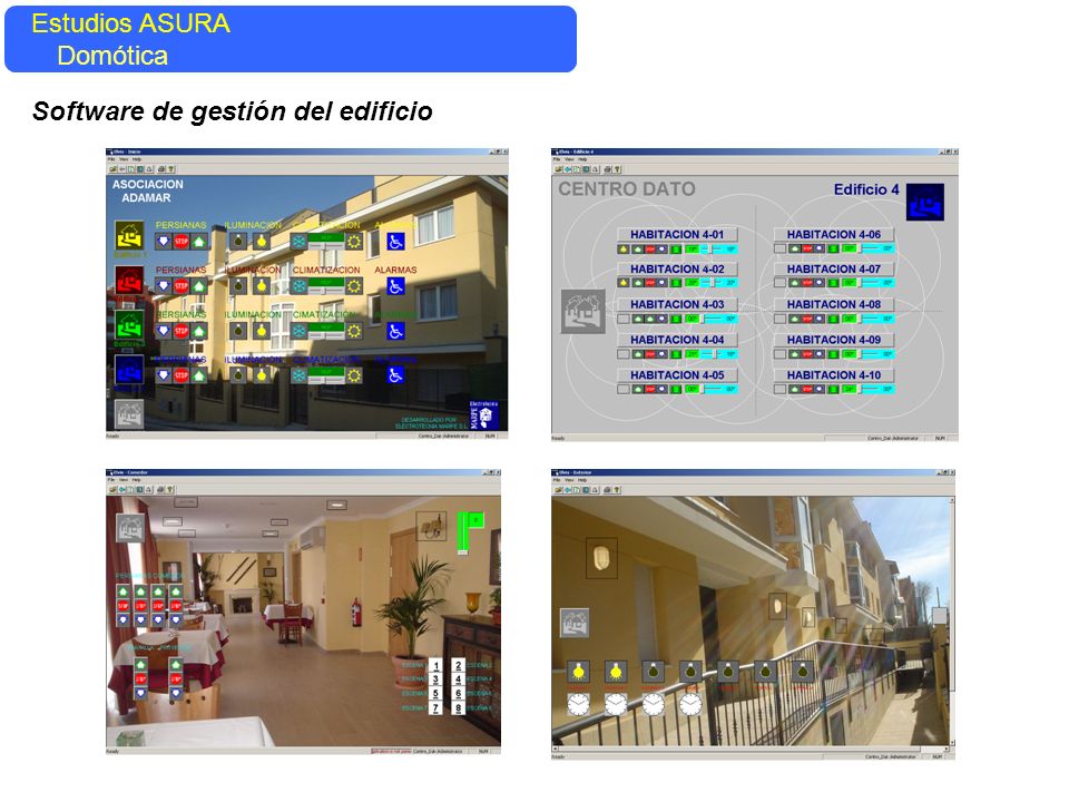Estudios ASURA Domótica Software de gestión del edificio