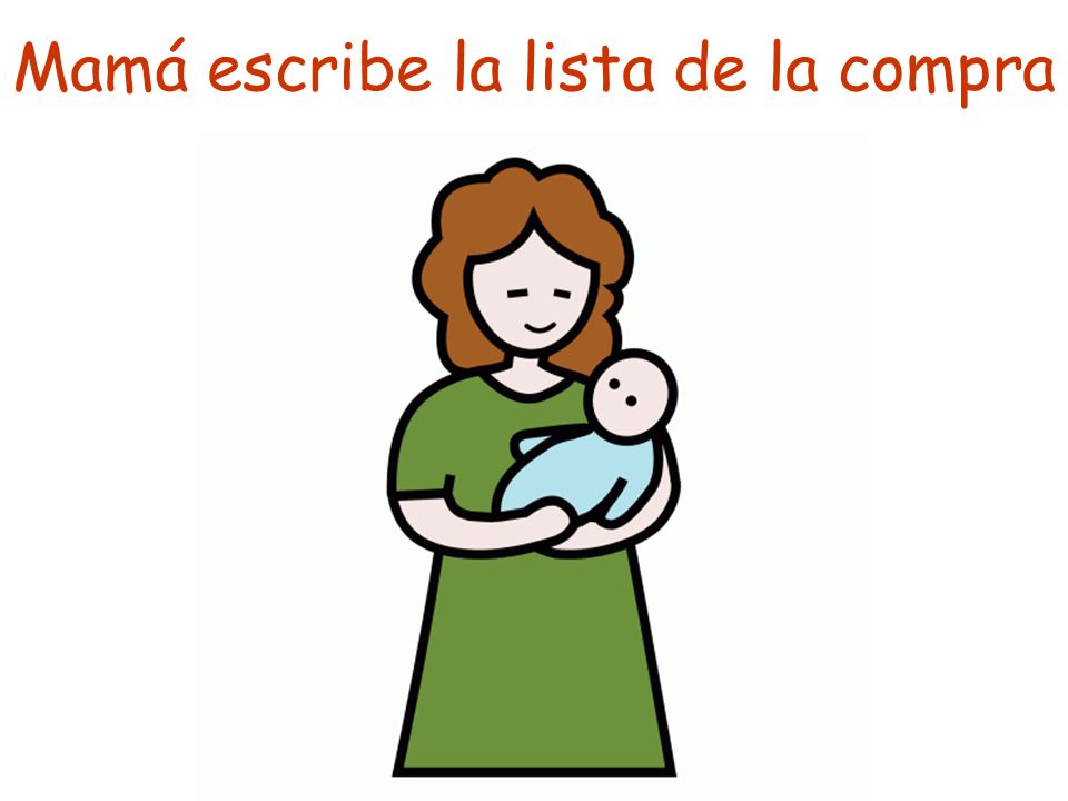 Mamá escribe la lista de la compra
