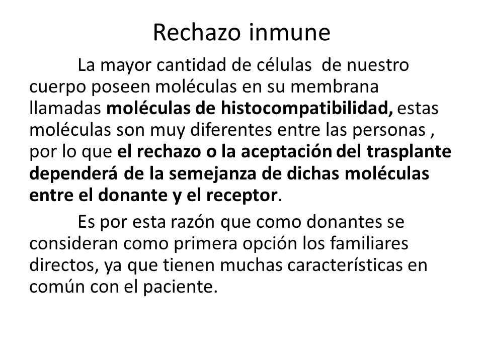 Rechazo inmune