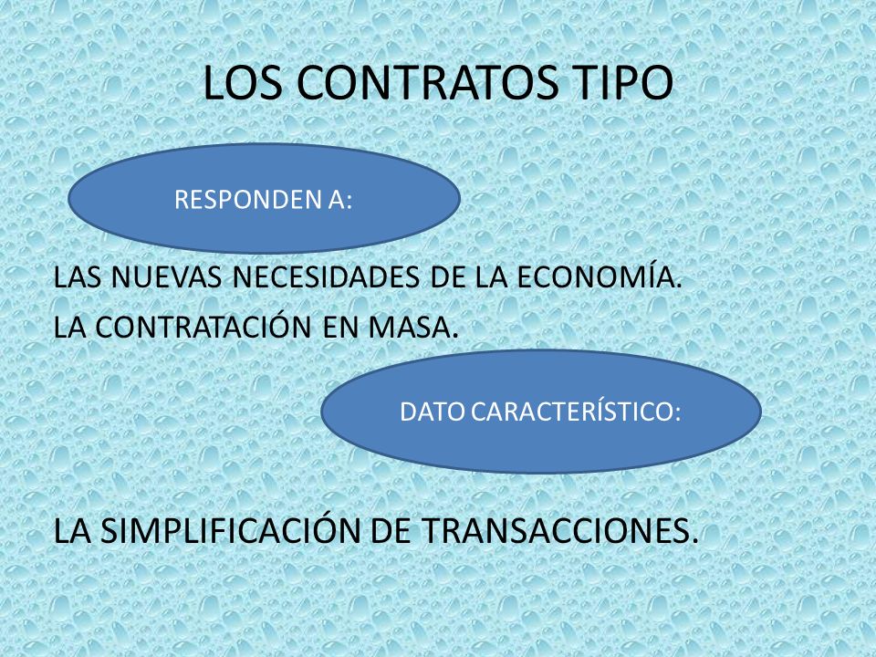 LOS CONTRATOS TIPO LA SIMPLIFICACIÓN DE TRANSACCIONES.