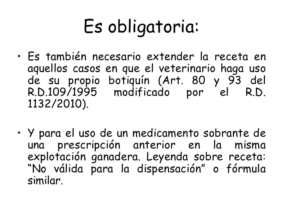 Es obligatoria: