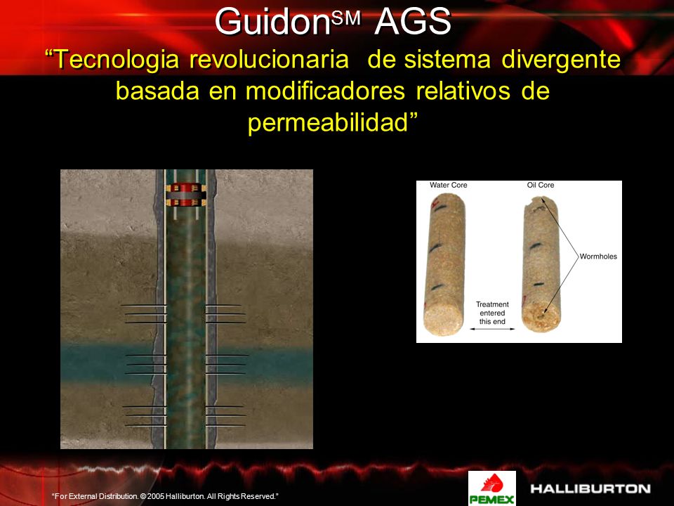 GuidonSM AGS Tecnologia revolucionaria de sistema divergente basada en modificadores relativos de permeabilidad