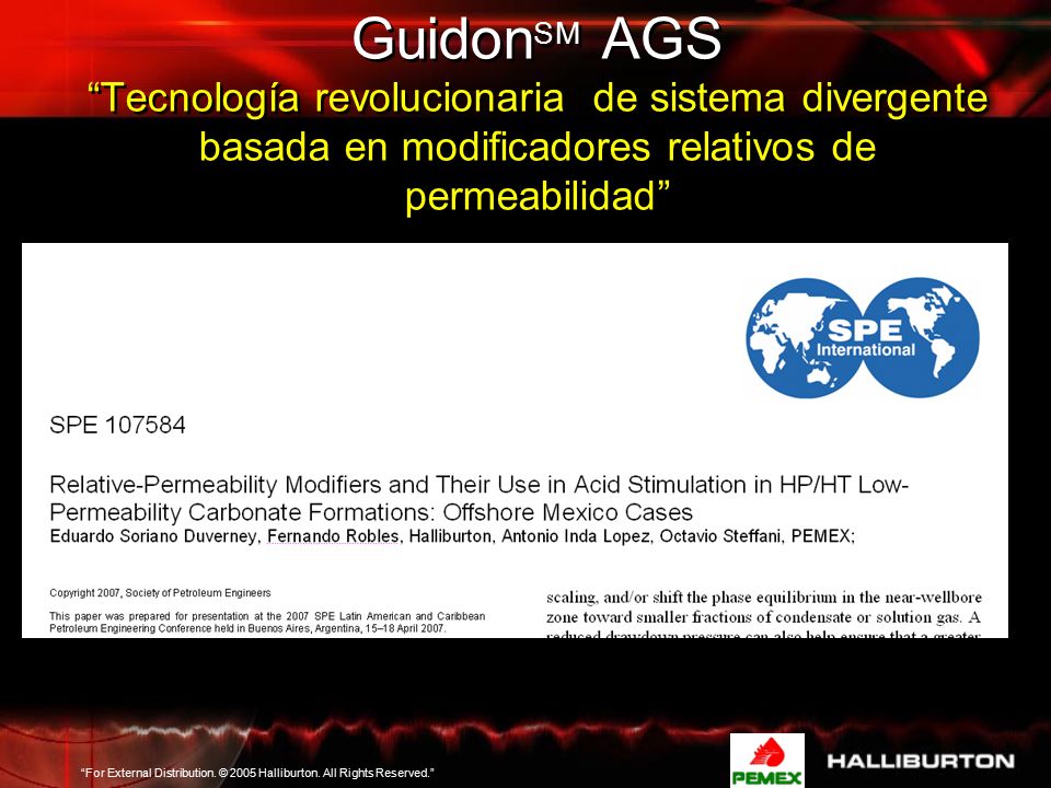 GuidonSM AGS Tecnología revolucionaria de sistema divergente basada en modificadores relativos de permeabilidad