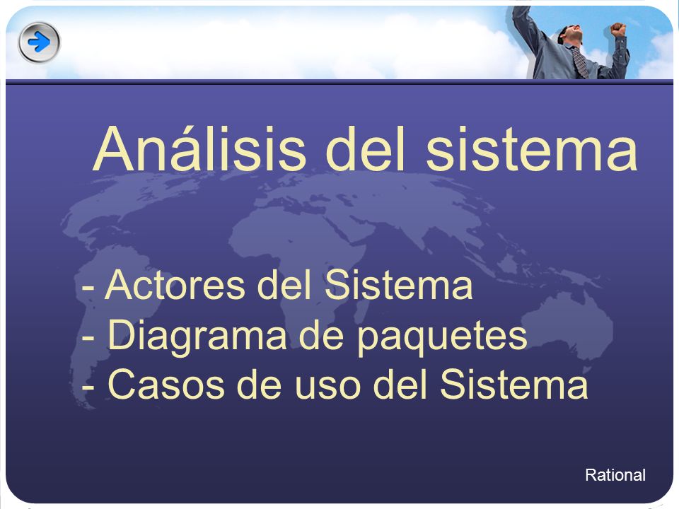 Análisis del sistema Actores del Sistema Diagrama de paquetes