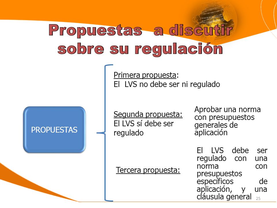 Propuestas a discutir sobre su regulación