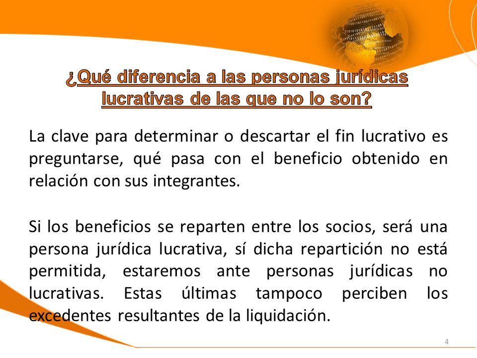 ¿Qué diferencia a las personas jurídicas lucrativas de las que no lo son