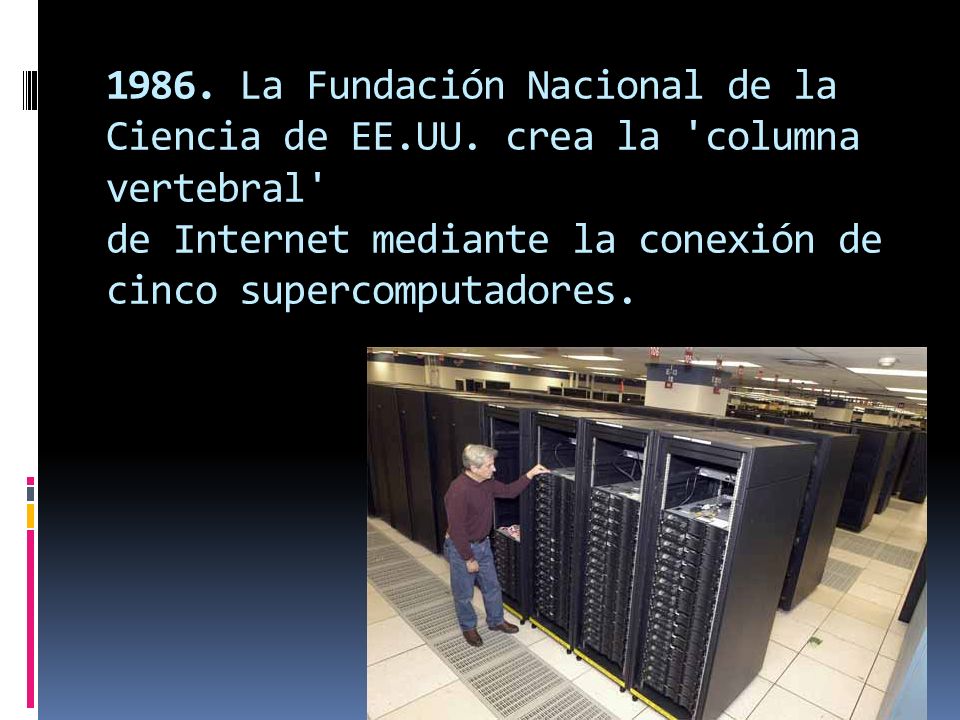 1986. La Fundación Nacional de la Ciencia de EE. UU