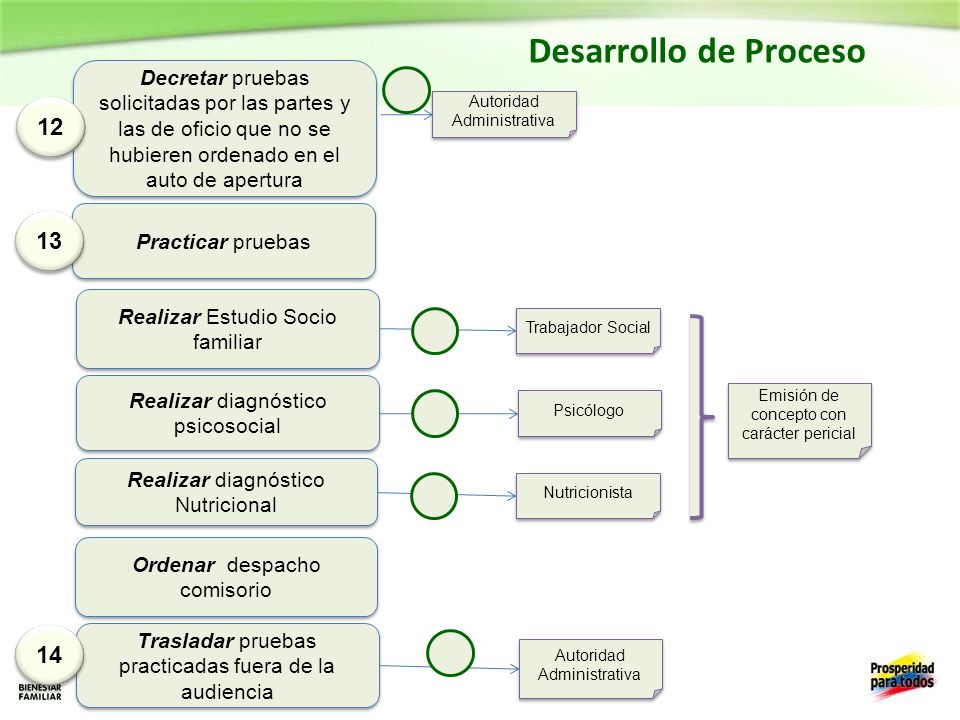 Desarrollo de Proceso Decretar pruebas solicitadas por las partes y las de oficio que no se hubieren ordenado en el auto de apertura.
