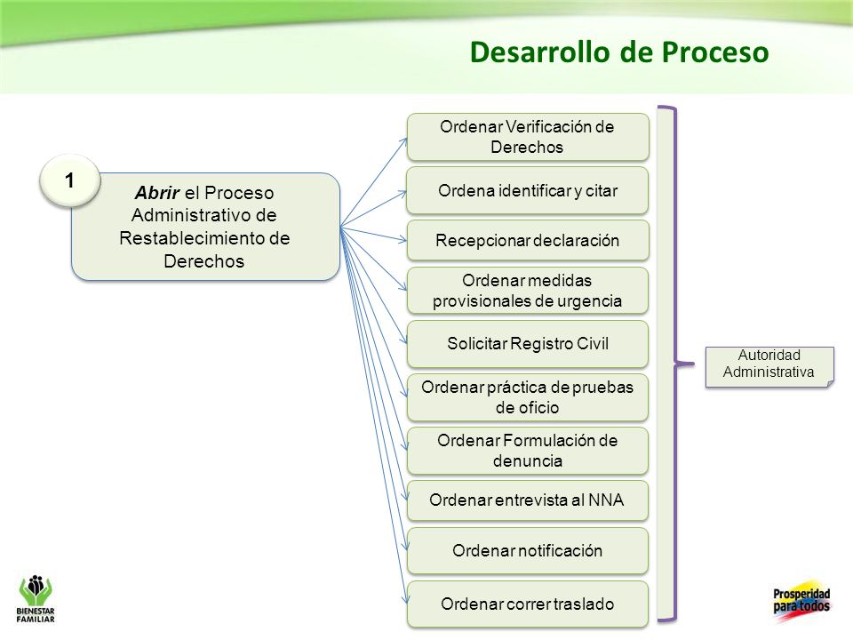 Desarrollo de Proceso Ordenar Verificación de Derechos. 1. Ordena identificar y citar.