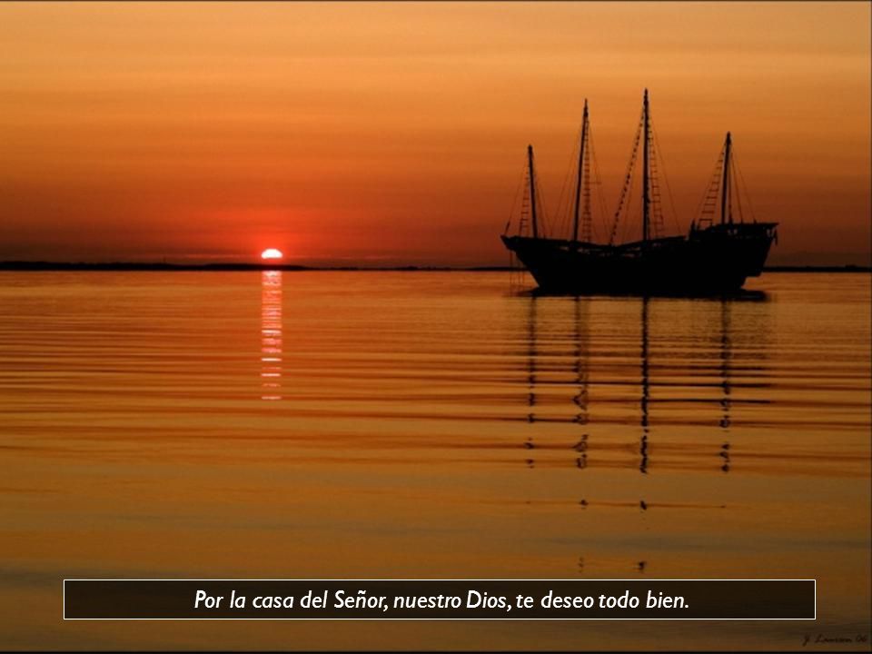 Por la casa del Señor, nuestro Dios, te deseo todo bien.