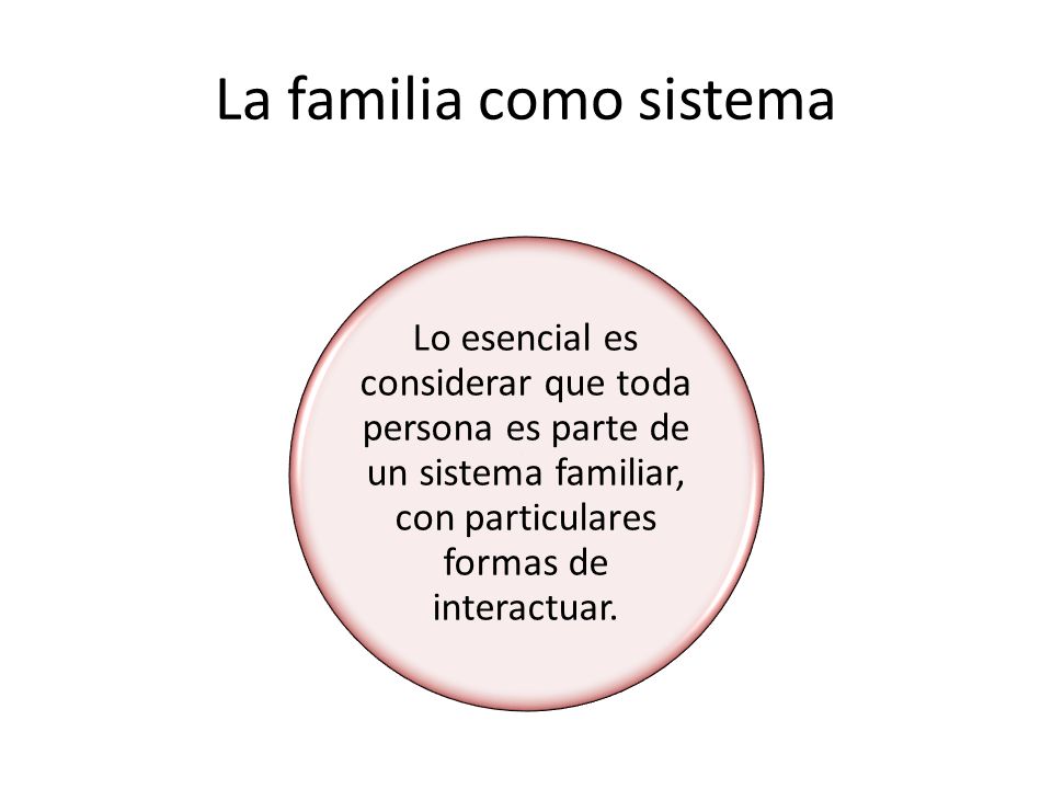 La familia como sistema
