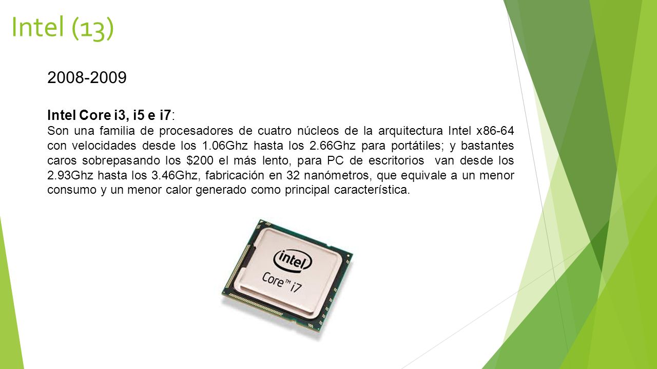 Intel (13) Intel Core i3, i5 e i7: