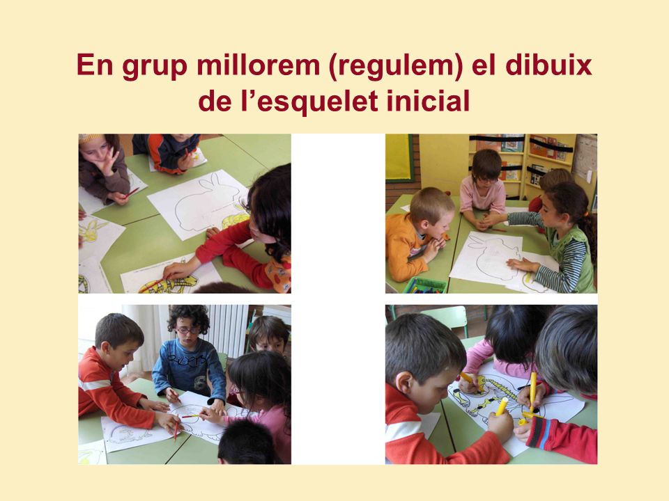 En grup millorem (regulem) el dibuix de l’esquelet inicial