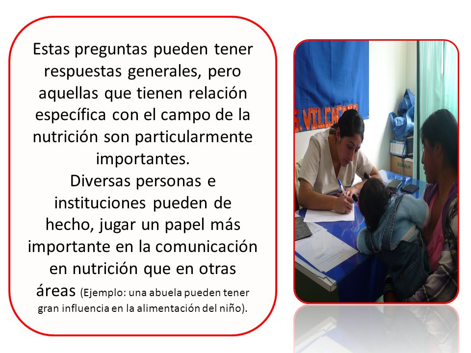 Estas preguntas pueden tener respuestas generales, pero aquellas que tienen relación específica con el campo de la nutrición son particularmente importantes.