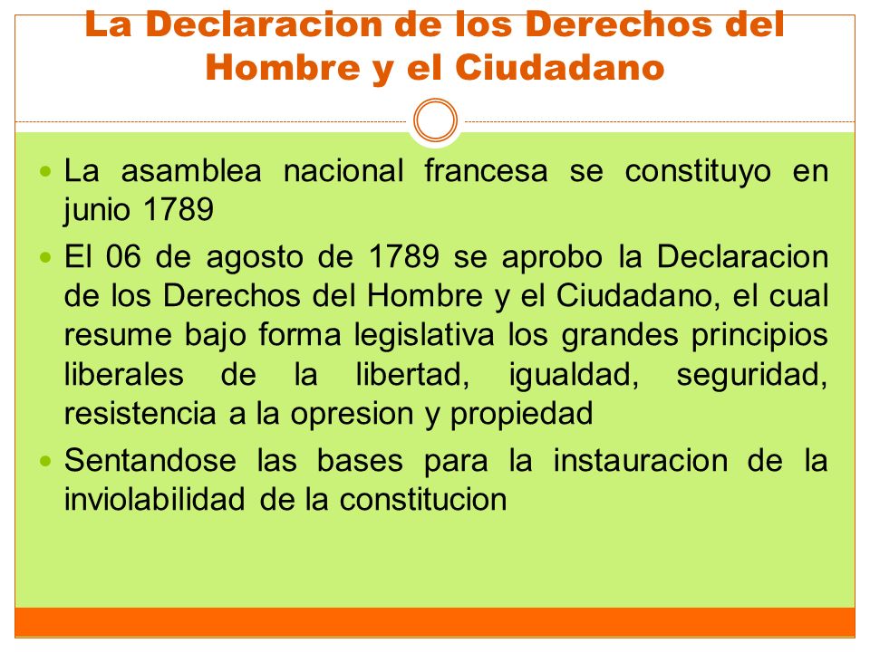 La Declaracion de los Derechos del Hombre y el Ciudadano