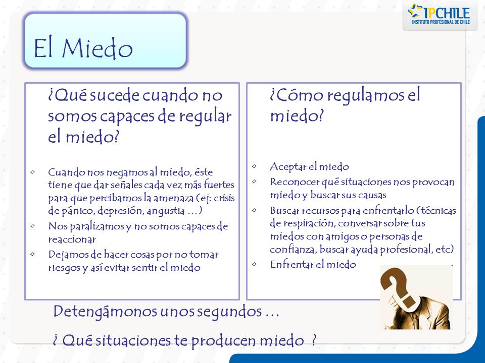 El Miedo ¿Qué sucede cuando no somos capaces de regular el miedo