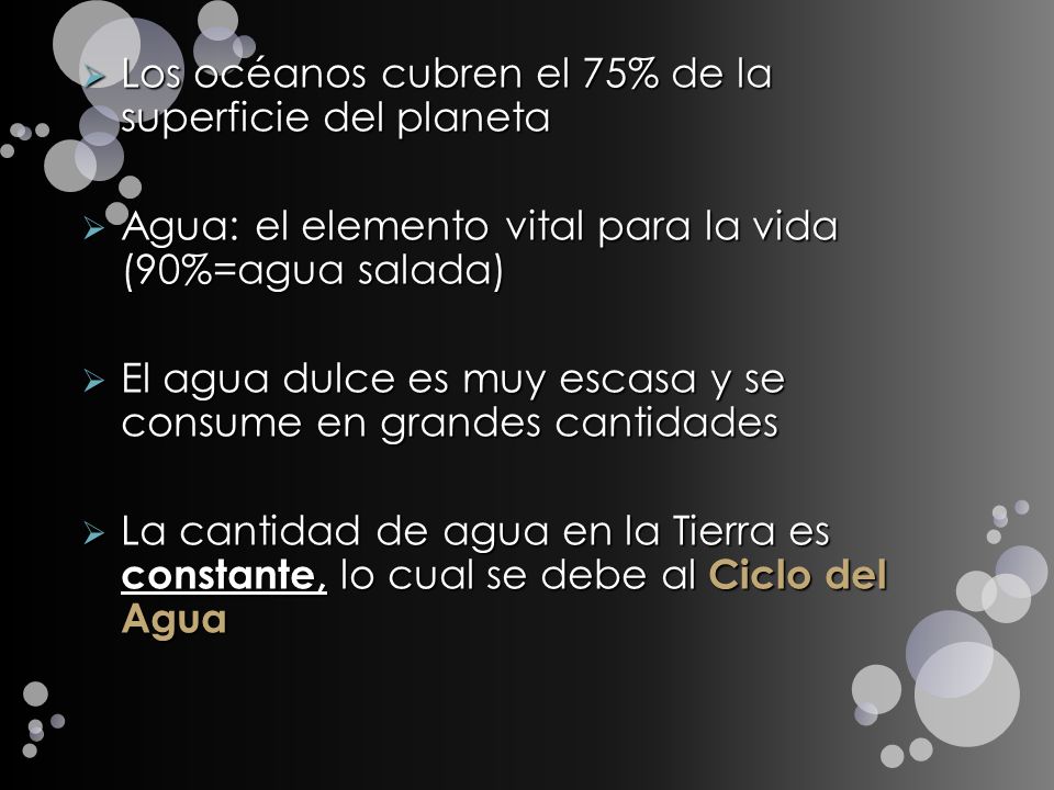 Los océanos cubren el 75% de la superficie del planeta