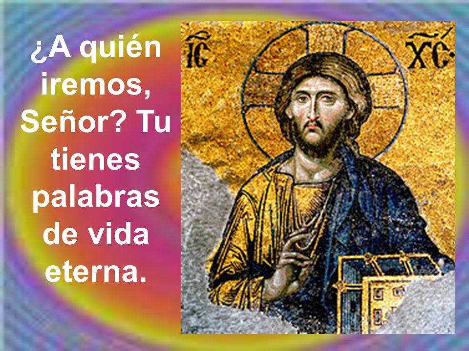 ¿A quién iremos, Señor Tu tienes palabras de vida eterna.