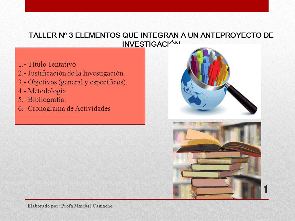 TALLER Nº 3 ELEMENTOS QUE INTEGRAN A UN ANTEPROYECTO DE INVESTIGACIÓN