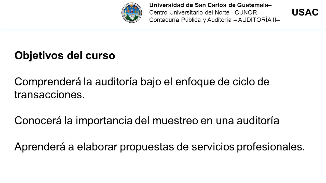 Comprenderá la auditoría bajo el enfoque de ciclo de transacciones.