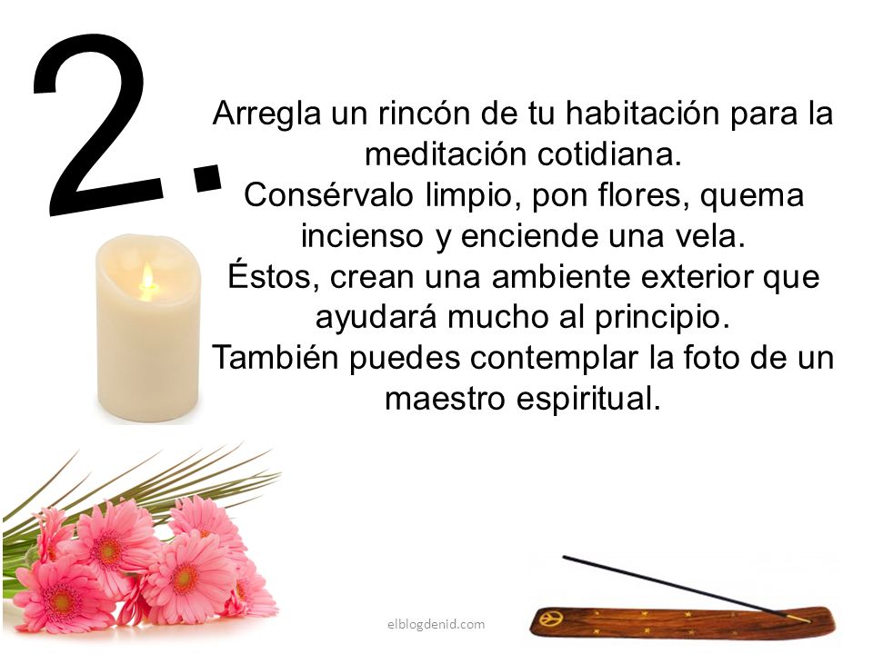 2. Arregla un rincón de tu habitación para la meditación cotidiana.