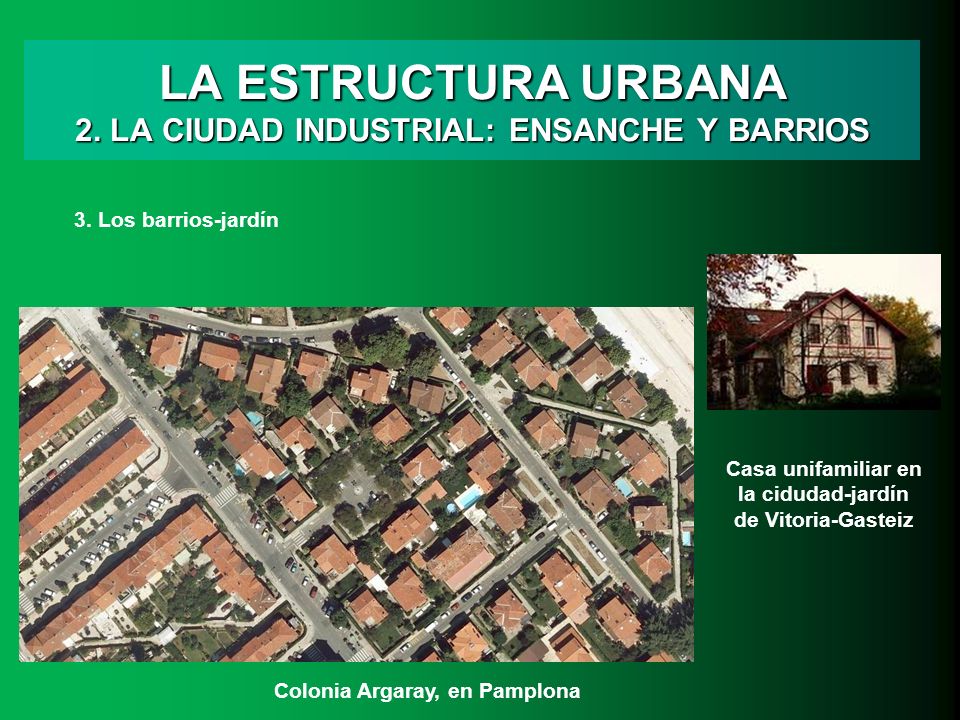 LA ESTRUCTURA URBANA 2. LA CIUDAD INDUSTRIAL: ENSANCHE Y BARRIOS
