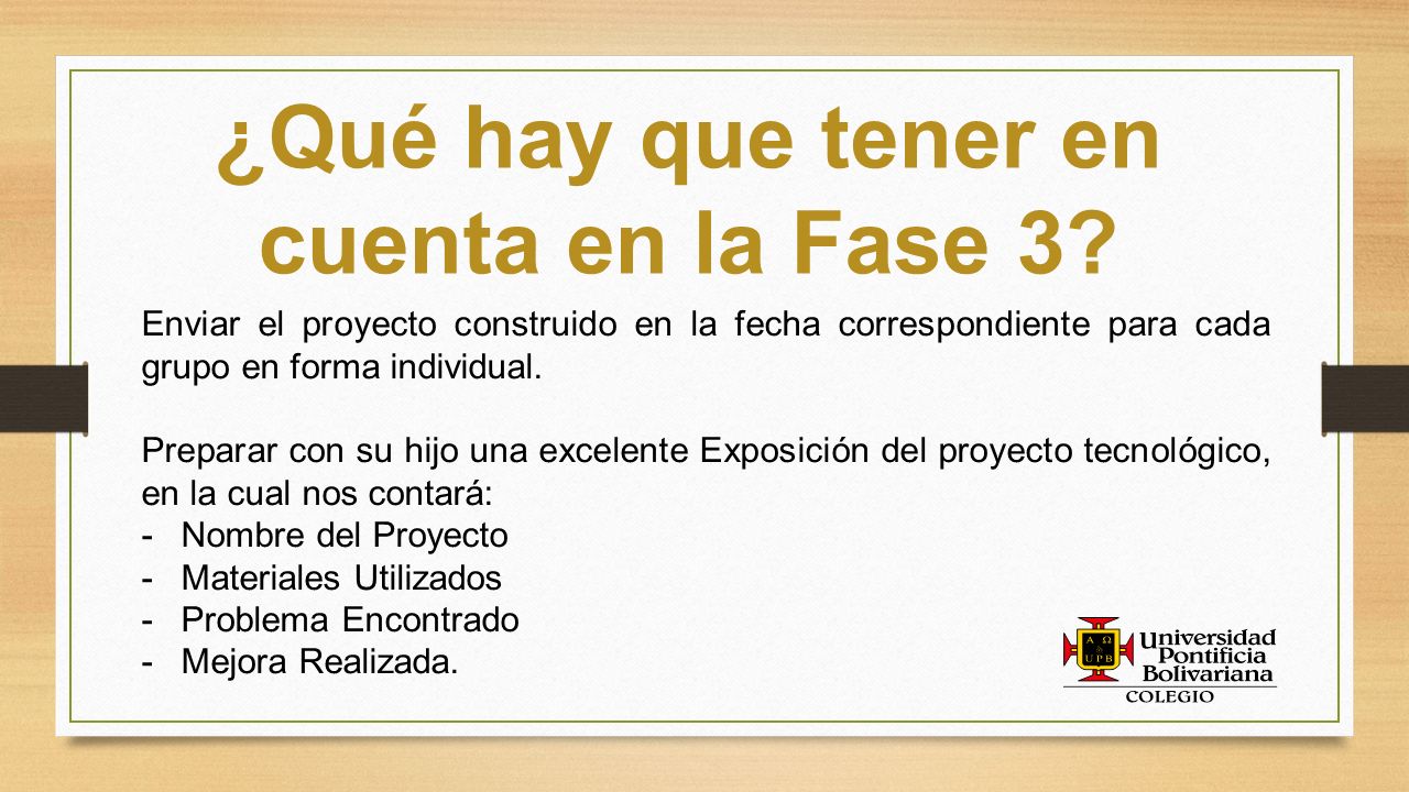 ¿Qué hay que tener en cuenta en la Fase 3
