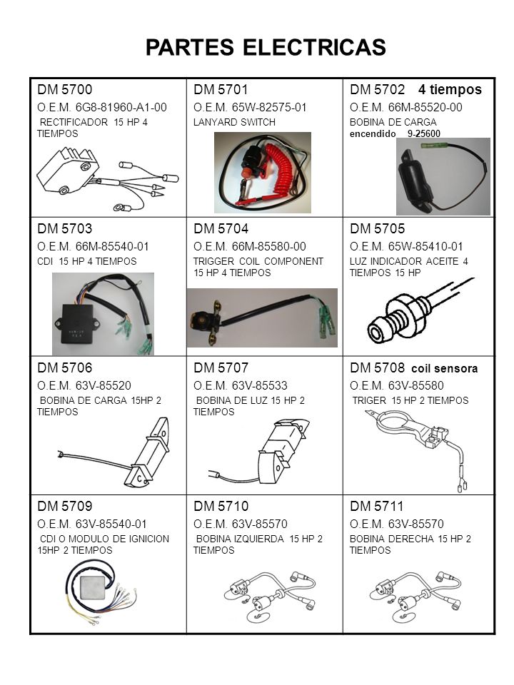 PARTES ELECTRICAS DM 5700 DM 5701 DM tiempos DM 5703 DM 5704