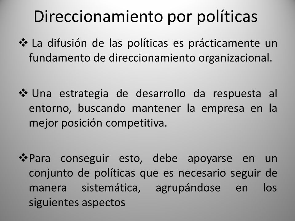 Direccionamiento por políticas