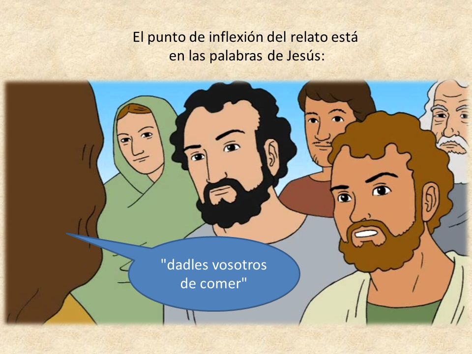 El punto de inflexión del relato está en las palabras de Jesús: