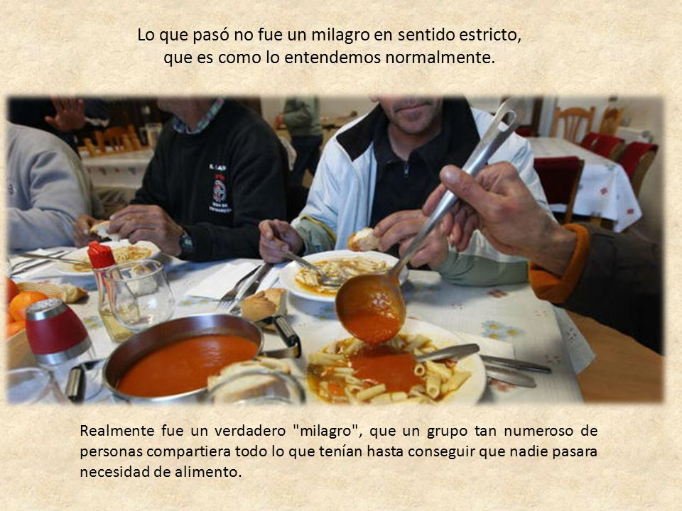 Lo que pasó no fue un milagro en sentido estricto,
