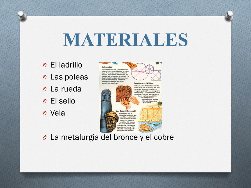 MATERIALES El ladrillo Las poleas La rueda El sello Vela