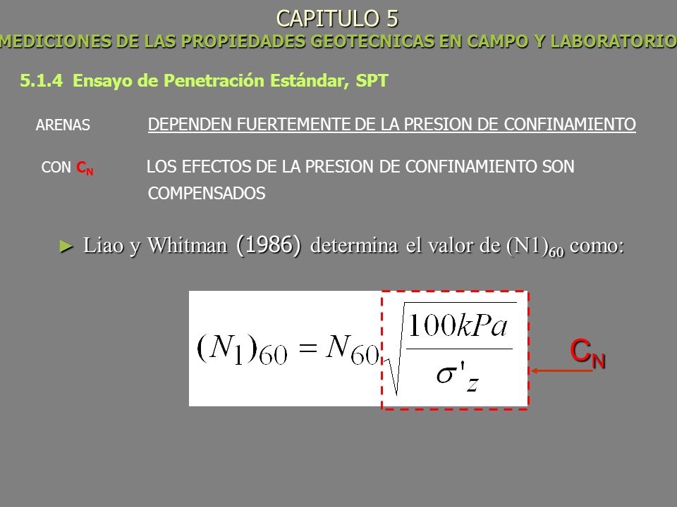 CAPITULO 5 MEDICIONES DE LAS PROPIEDADES GEOTECNICAS EN CAMPO Y LABORATORIO