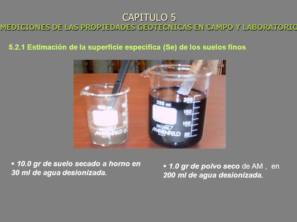 CAPITULO 5 MEDICIONES DE LAS PROPIEDADES GEOTECNICAS EN CAMPO Y LABORATORIO