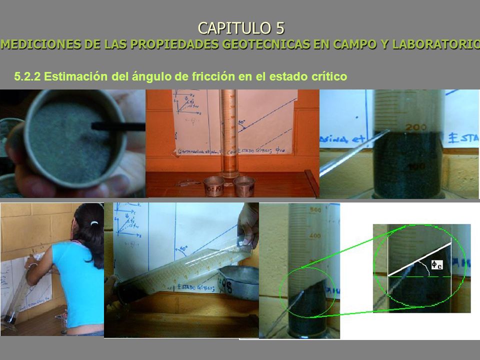 CAPITULO 5 MEDICIONES DE LAS PROPIEDADES GEOTECNICAS EN CAMPO Y LABORATORIO