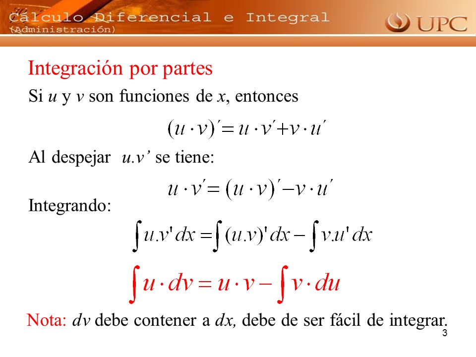 Integración por partes - ppt descargar