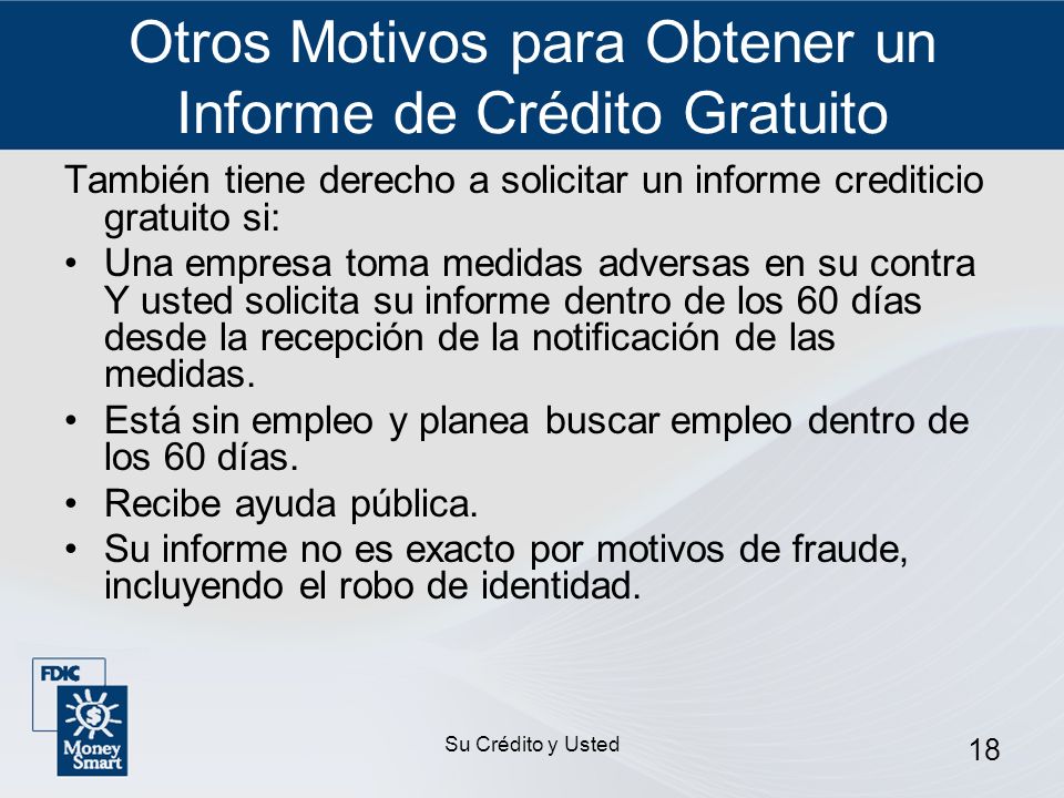 Otros Motivos para Obtener un Informe de Crédito Gratuito