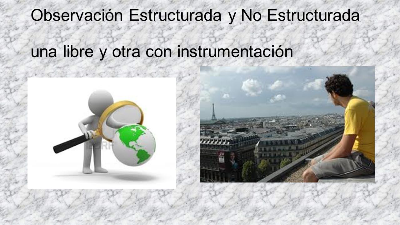 Observación Estructurada y No Estructurada una libre y otra con instrumentación