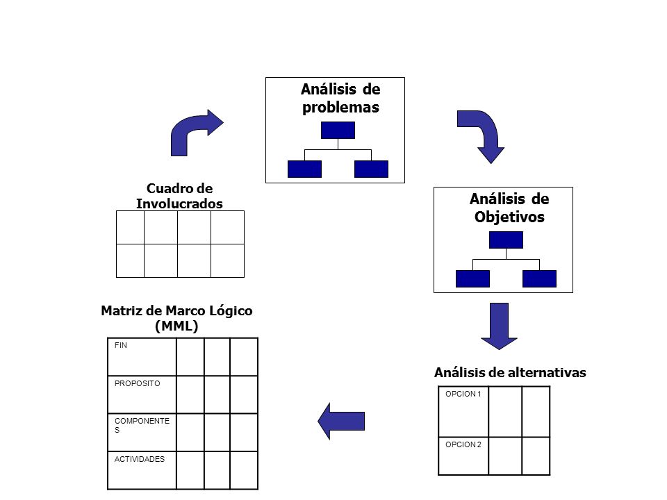 Esquema gráfico de SML Análisis de problemas Análisis de Objetivos