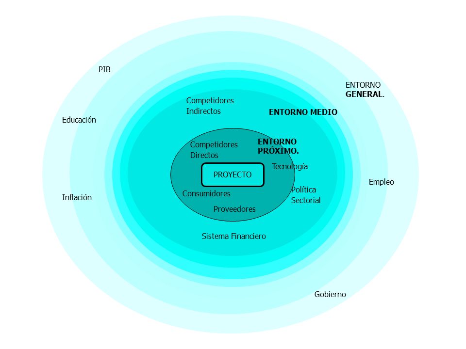 PROYECTO Competidores. Directos. ENTORNO PRÓXIMO. Tecnología. Consumidores. Proveedores. Política.