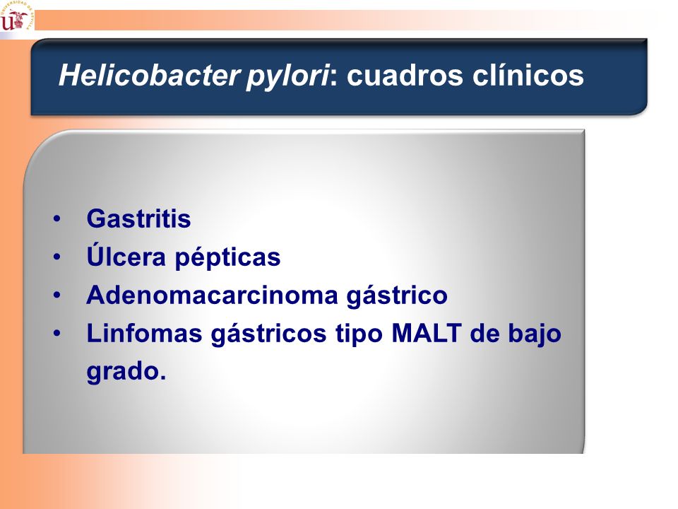 Helicobacter pylori: cuadros clínicos
