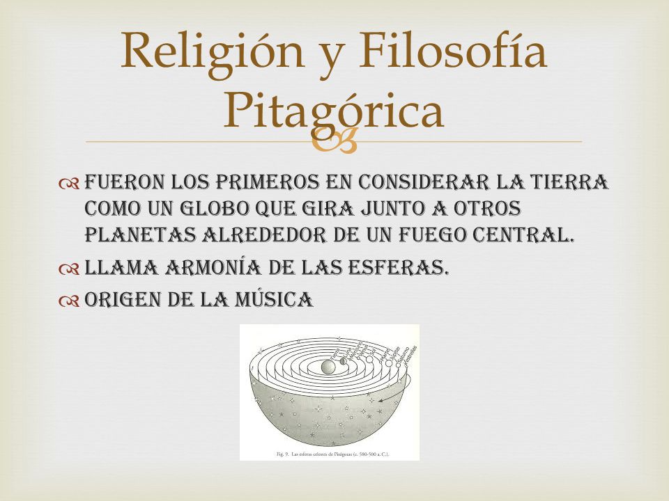 Religión y Filosofía Pitagórica
