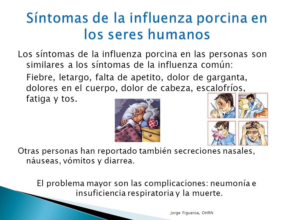 Síntomas de la influenza porcina en los seres humanos