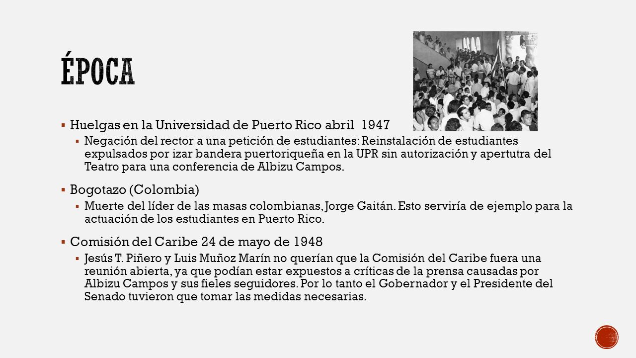 Época Huelgas en la Universidad de Puerto Rico abril 1947