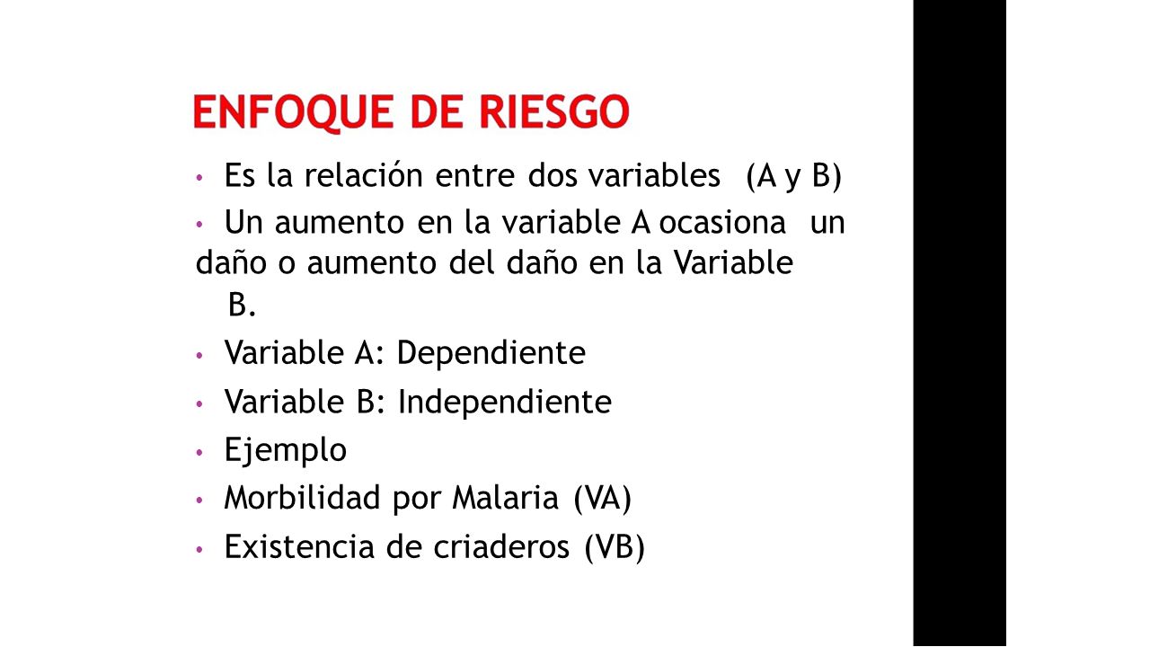 B. • Es la relación entre dos variables (A y B)