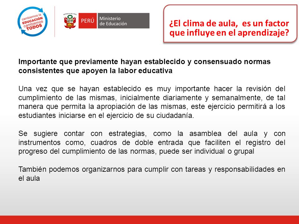 ¿El clima de aula, es un factor que influye en el aprendizaje