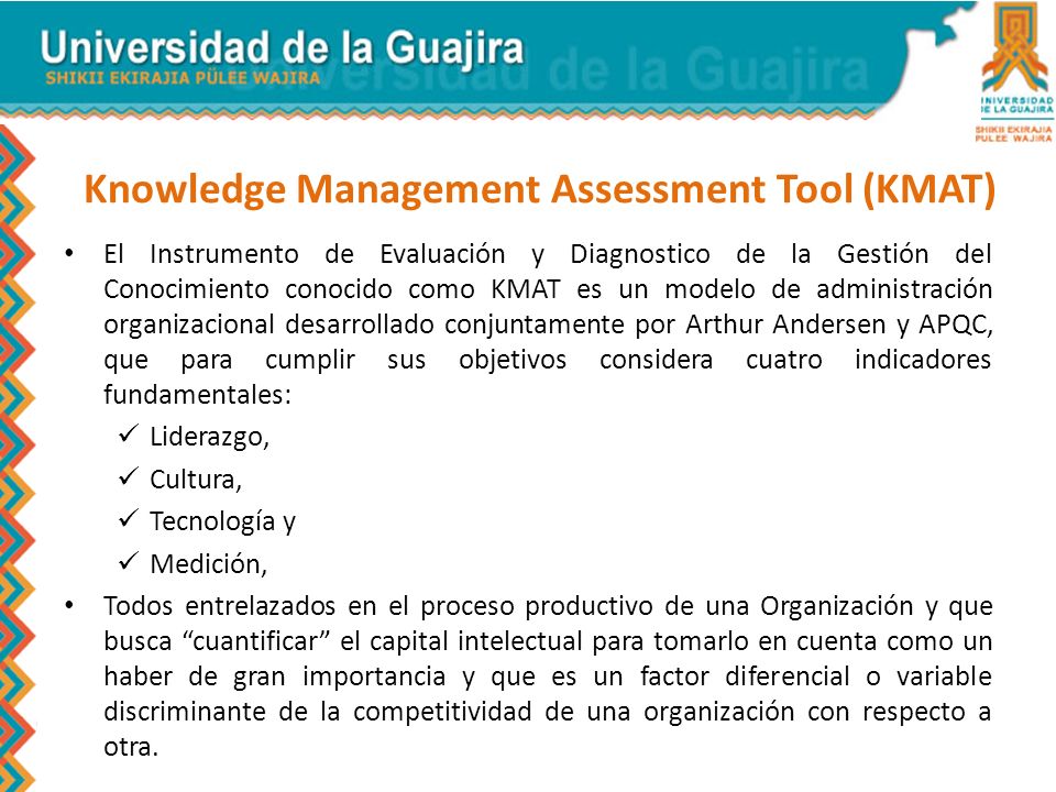 Knowledge Management Assessment Tool (KMAT)
