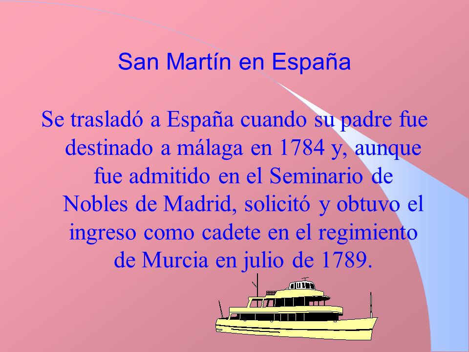 San Martín en España