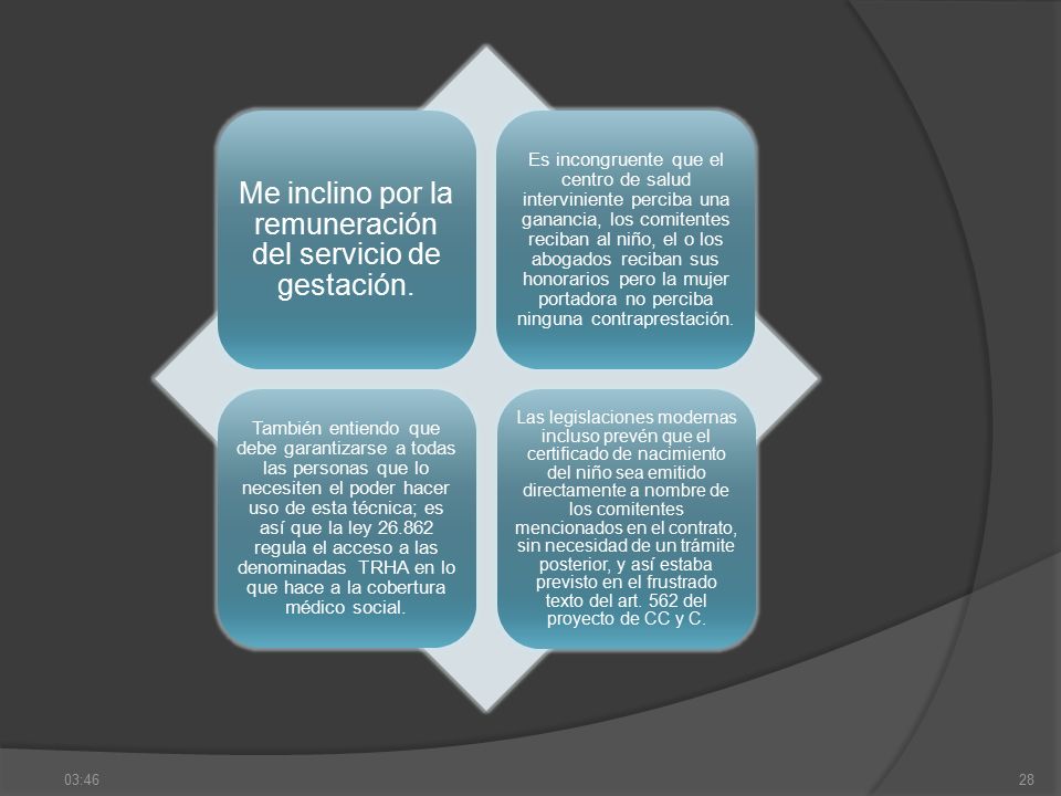 Me inclino por la remuneración del servicio de gestación.