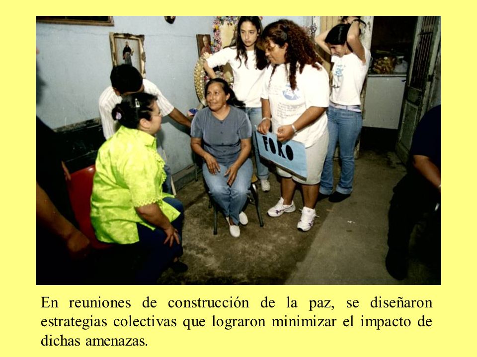 En reuniones de construcción de la paz, se diseñaron estrategias colectivas que lograron minimizar el impacto de dichas amenazas.